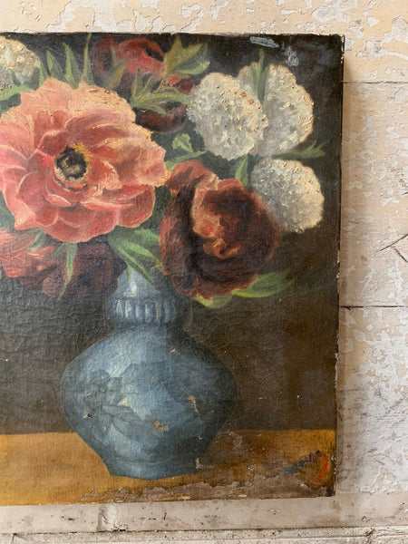 French Vintage Floral on Canvas