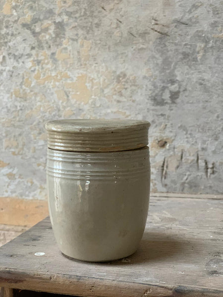 French Lidded Stoneware Jar