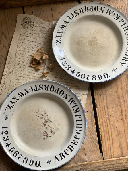 Enamel Alphabet Plates