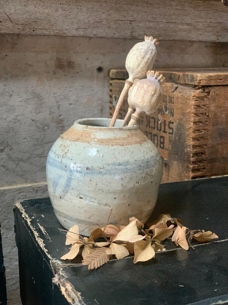 Striped Vintage Ginger Jar