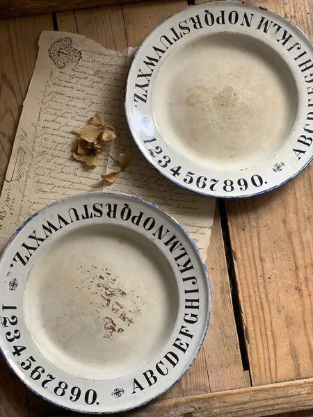 Enamel Alphabet Plates