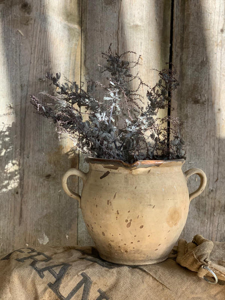 Rustic Handled Vintage French Pot