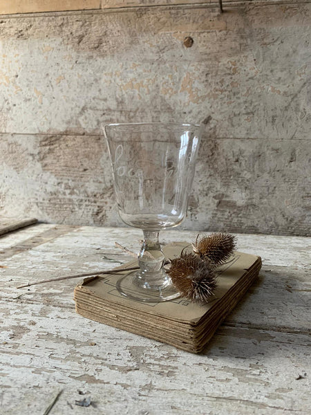 Vintage French Etched Glass