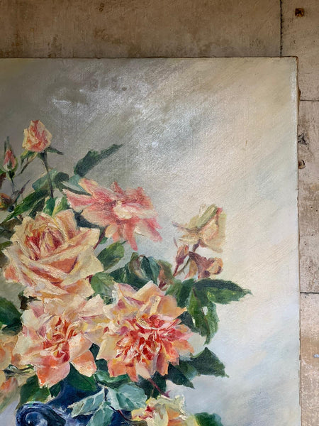 Vintage French Floral on Board