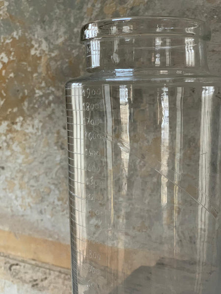 Parisian Etched 1906 Glass Bottle