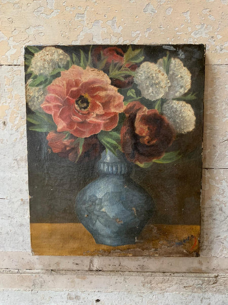 French Vintage Floral on Canvas