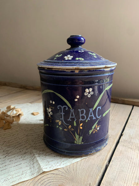 French Vintage Ceramic Tabac Pot