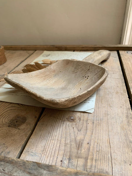 French Vintage Wooden Scoop