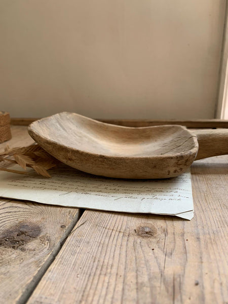 French Vintage Wooden Scoop