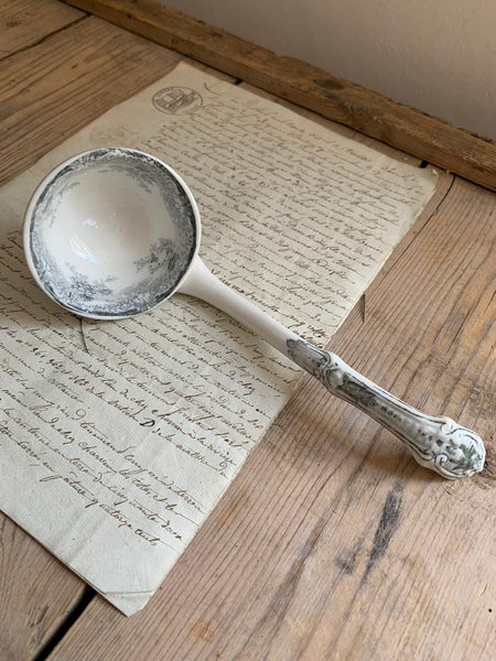 Gorgeous French Transferware Ladle