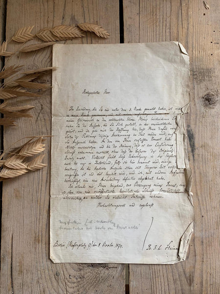 German Vintage Letter (1874)