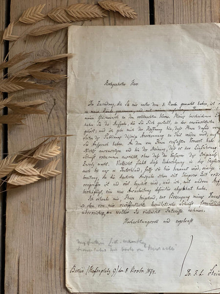 German Vintage Letter (1874)