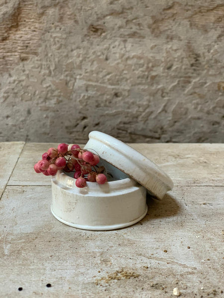 Antique Vintage Lidded Paste Pot (Small)