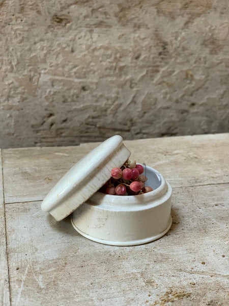Antique Vintage Lidded Paste Pot (Small)