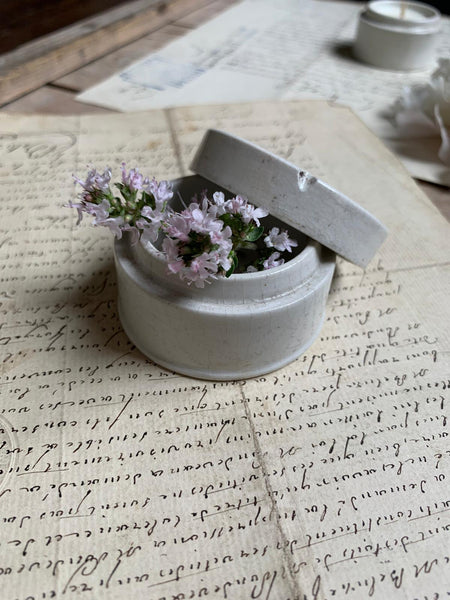 Antique Vintage Lidded Paste Pot (Small)