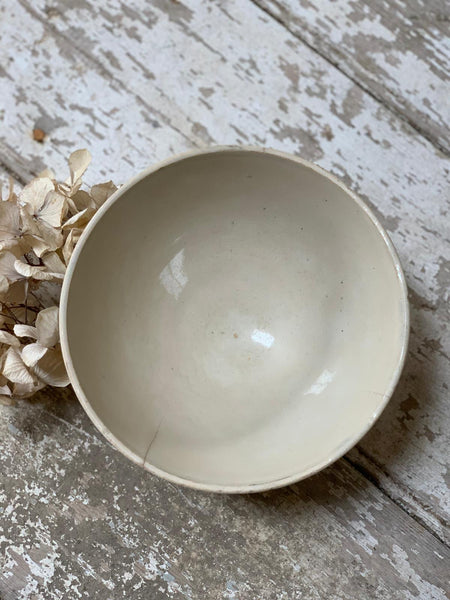 Rustic Striped French Cafe au Lait bowl