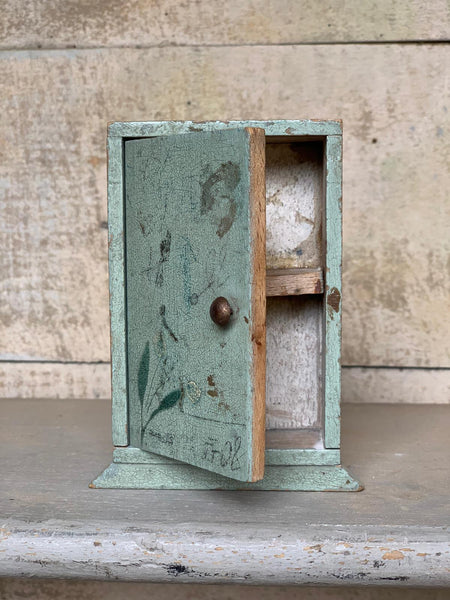 French Vintage Tiny Wooden Cabinet