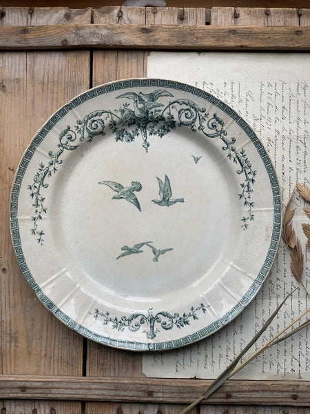 Terre De Fer Porcelain Bird Plate