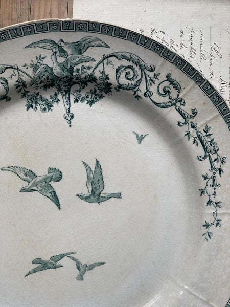 Terre De Fer Porcelain Bird Plate