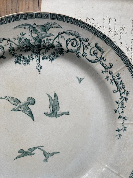 Terre De Fer Porcelain Bird Plate