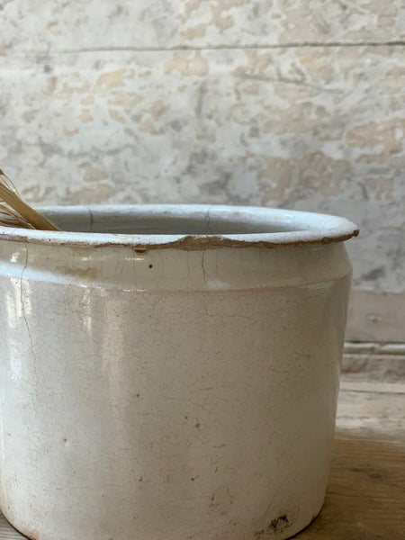 Medium White Rustic Pot