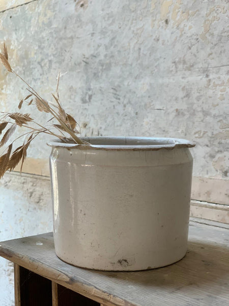 Medium White Rustic Pot