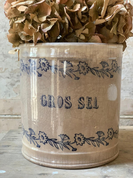 French Vintage Gros Sel Pot