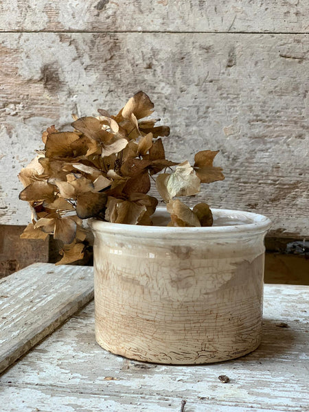 French Crazed Wide Jar