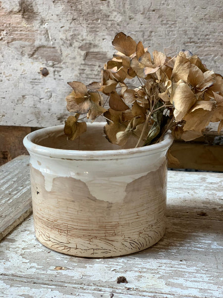 French Crazed Wide Jar