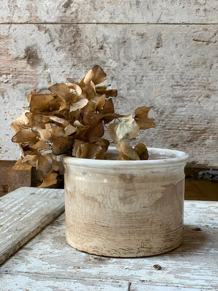 French Crazed Wide Jar