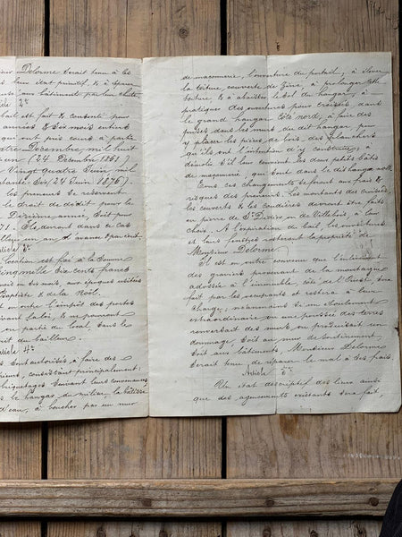 French Vintage 1862 Document