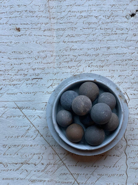 Collection of Antique Clay Marbles