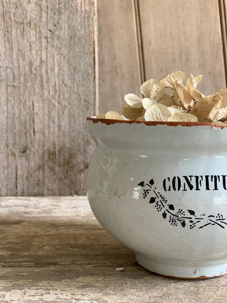 French Vintage Confitures Pot