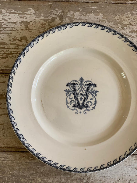 KG Luneville French Monogrammed Charger