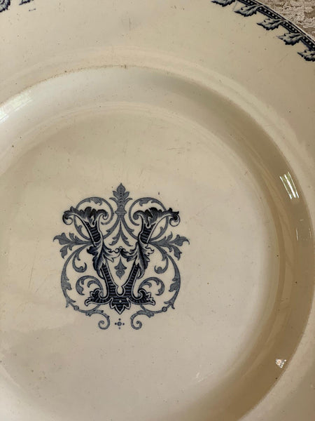 KG Luneville French Monogrammed Charger