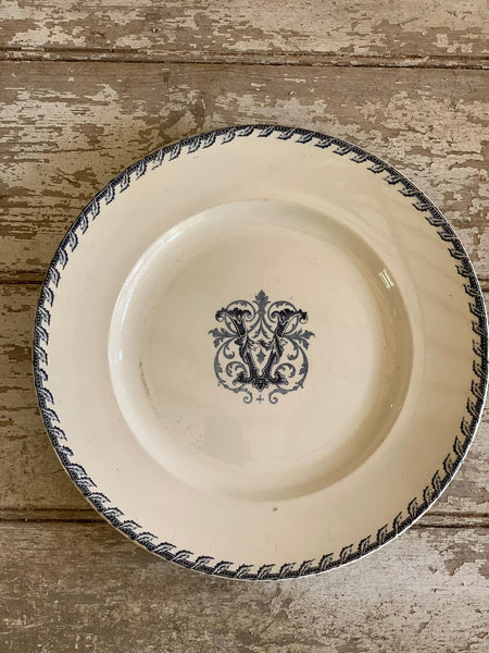 KG Luneville French Monogrammed Charger
