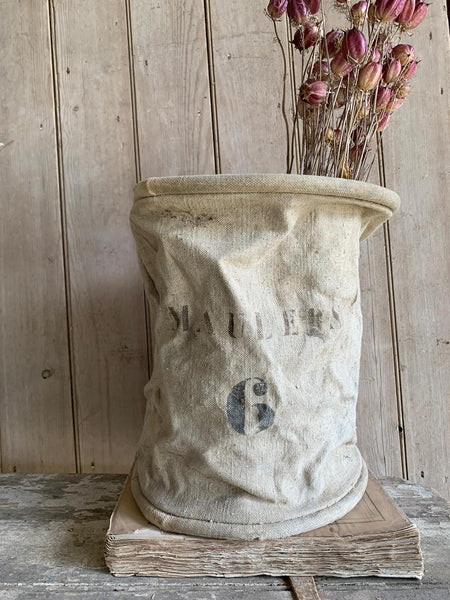 French Vintage Canvas Water Bucket
