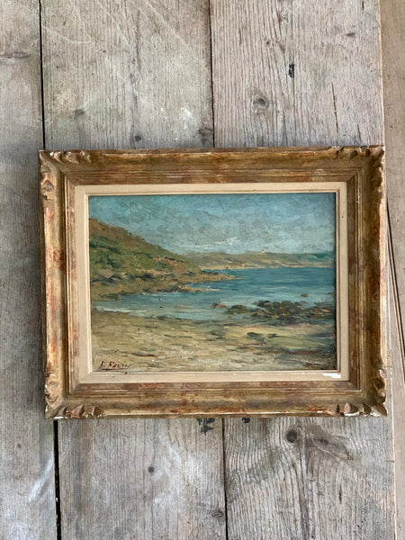 Beautiful Framed French Beach Oil