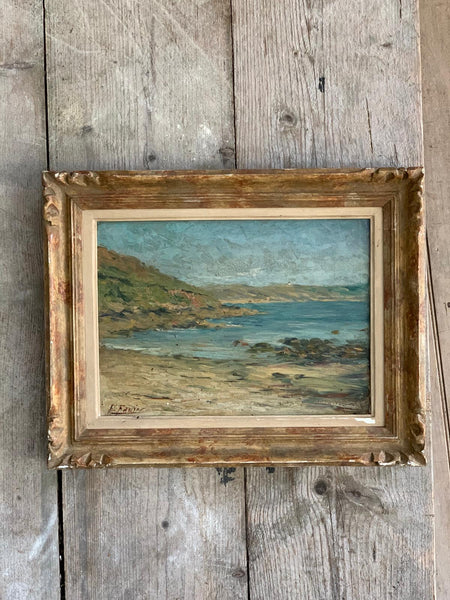 Beautiful Framed French Beach Oil