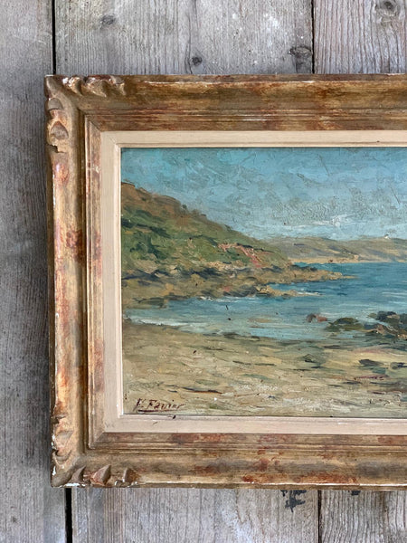 Beautiful Framed French Beach Oil