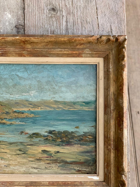 Beautiful Framed French Beach Oil