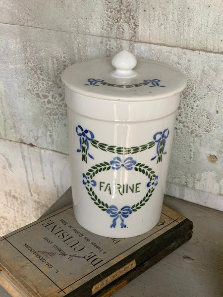 French Farine Ceramic Jar