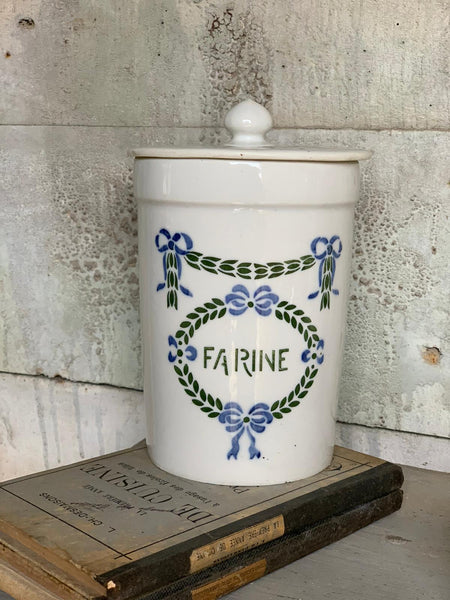 French Farine Ceramic Jar