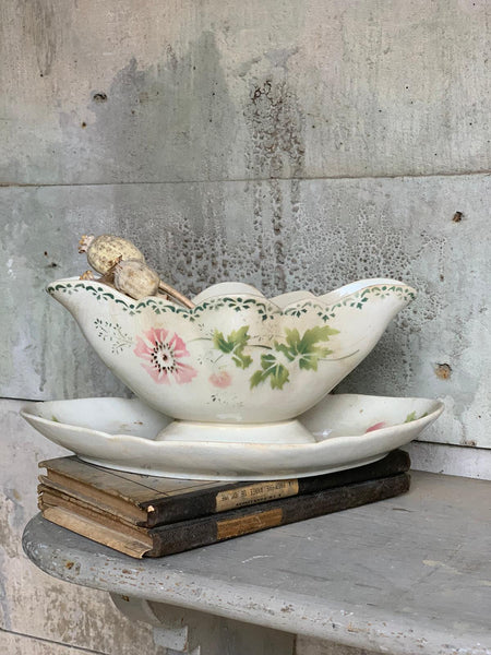 Shabby Chic Floral Sauce Dish