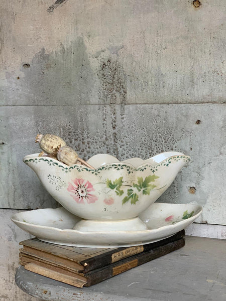 Shabby Chic Floral Sauce Dish