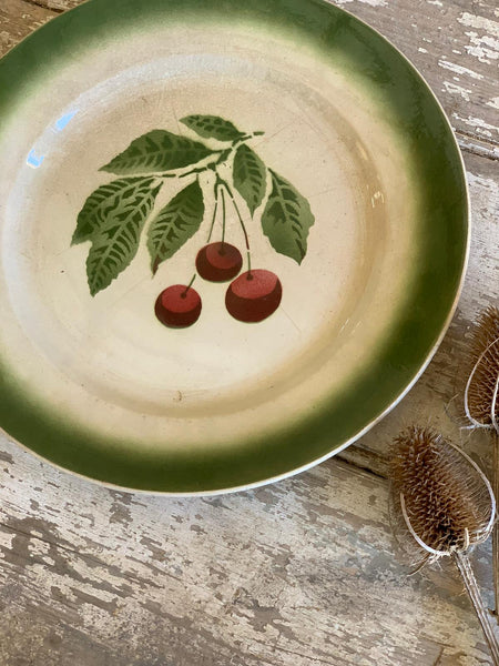 French Vintage Cherry Plate