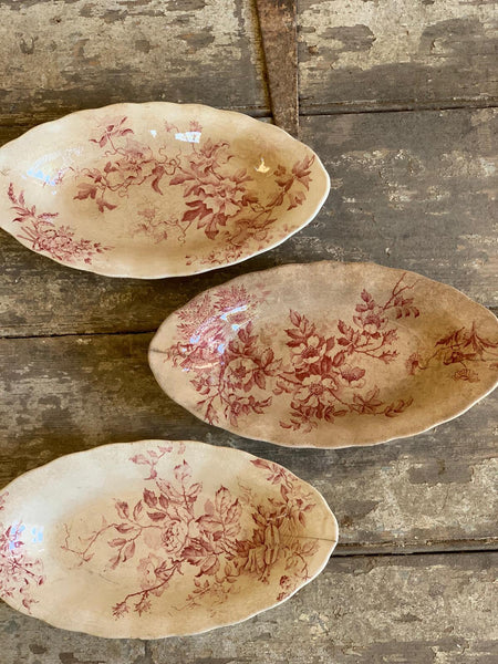 Terre De Fer Floral Vintage Oval Dish