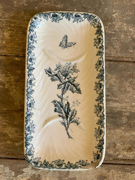 Floral and Butterfly Dish