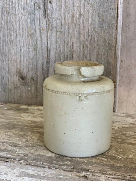 "L&" Caviar Stoneware Jar