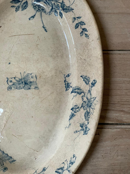 Vintage French Butterfly Platter Dish